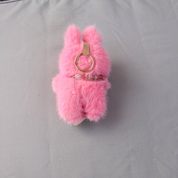 Custom Labubu Inspired The Monsters Pink Vinyl Plush Pendant - Picture 4 of 6